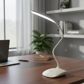 Lampara Escritorio Flexible Luz Led Control Tactil Usb Blanco