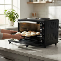 Horno Grill Sansei HGCSA6324AUAPI 63l Con Anafe y Convección Negro