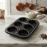 Molde Para Muffin Carol Antiadherente 6 Cavidades Color Negro