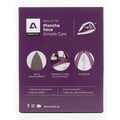 Plancha Seca Con Rociador Atma Pas1217n 1200w Violeta