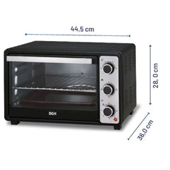 Horno Eléctrico Bgh Bhe55m25i 55 Litros Duo Negro