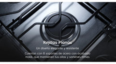 Cocina A Gas Electrolux F4edm De 4 Hornallas Doble Horno Negro