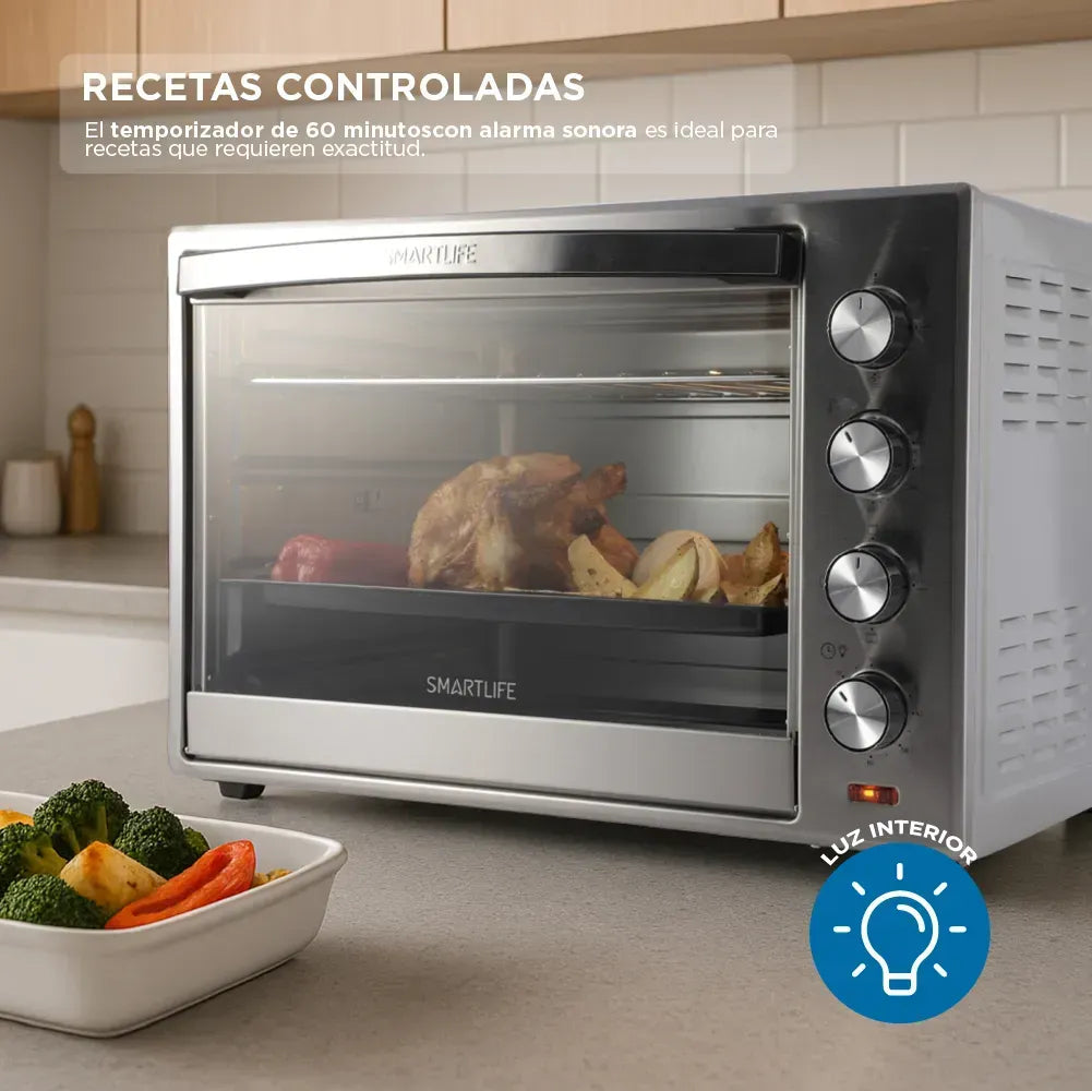 Horno Grill Electrico Conveccion Smartlife Sl-tor050 De 50l