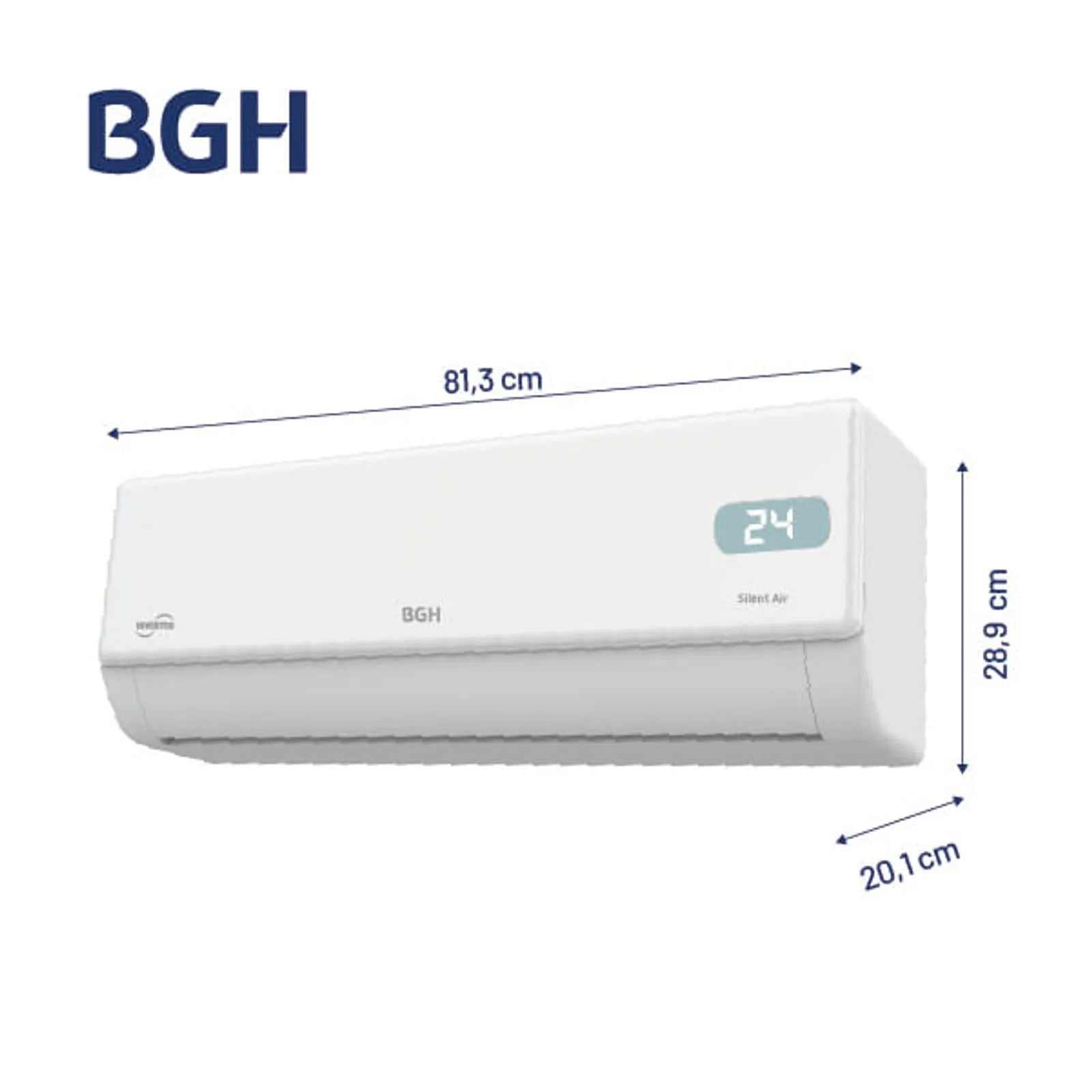 Aire Acondicionado Split Bgh Silent Air Bsi37wcnx Blanco