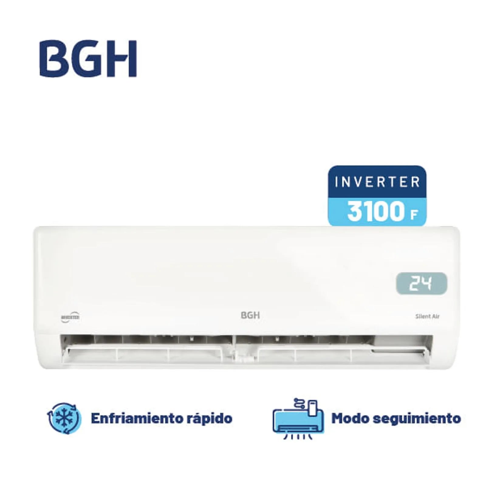Aire Acondicionado Split Bgh Silent Air Bsi37wcnx Blanco