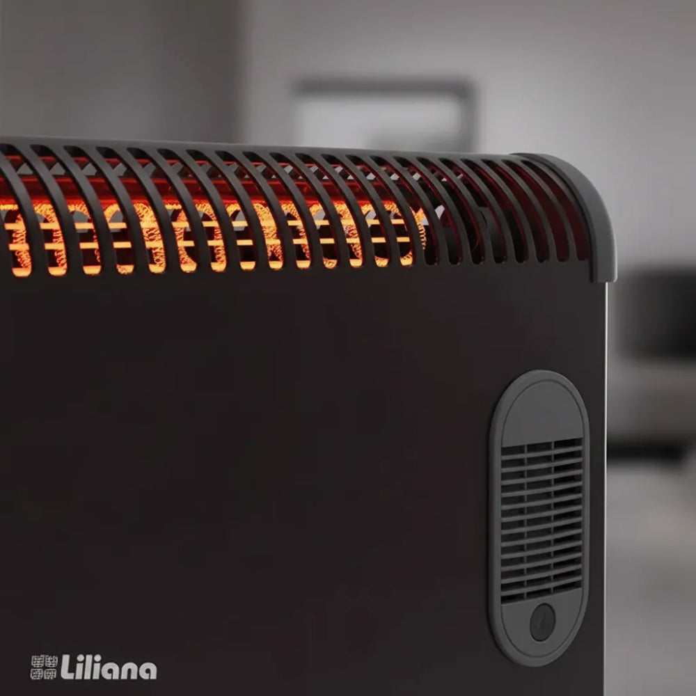 Calefactor Electrico Convector Liliana Duowarm Fan Cfm19 Negro