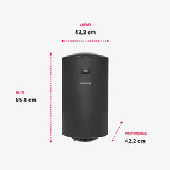 Termotanque Eléctrico De Colgar Longvie 80l Potenciado 3000w Grafito