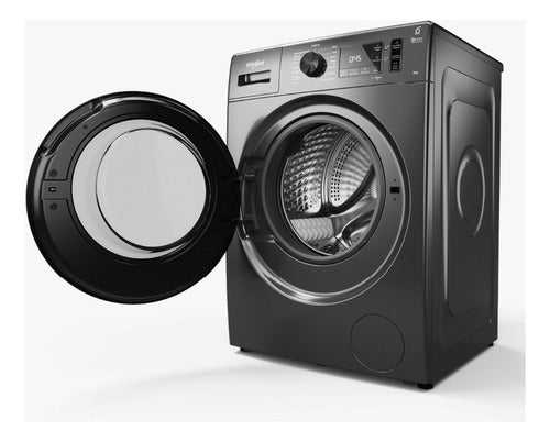 Lavarropas Whirlpool Wnq90as Frontal 9kg Inverter Titanium Color Gris Oscuro
