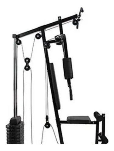 Multigimnasio Multigym Randers Arg-63140 50 Kg Reforzado Estructura Negro Gris Oscuro