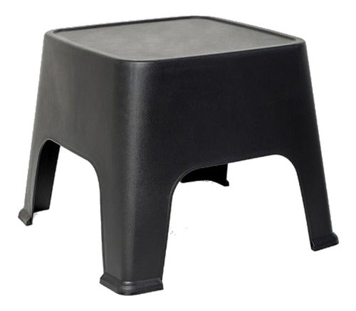 Mesa De Jardin Banqueta Plastica Garden Life Sunset Negro Laqueado