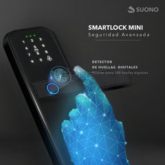 Cerradura Inteligente Suono Smart Lock Mini Huella Digital S Negro