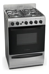 Cocina Ormay Tempo Acero Inoxidable 4 Hornallas Timer