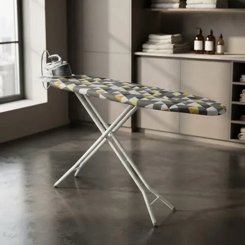 Tabla De Planchar Plegable 128 x 88cm de 6 Alturas Porta Plancha