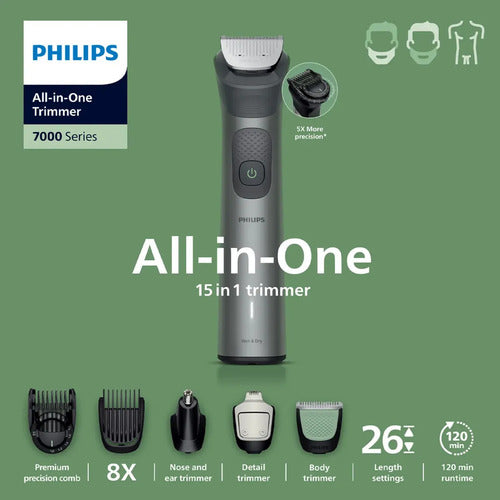Multigroom Philips Serie 7000 15 En 1 Gris Oscuro
