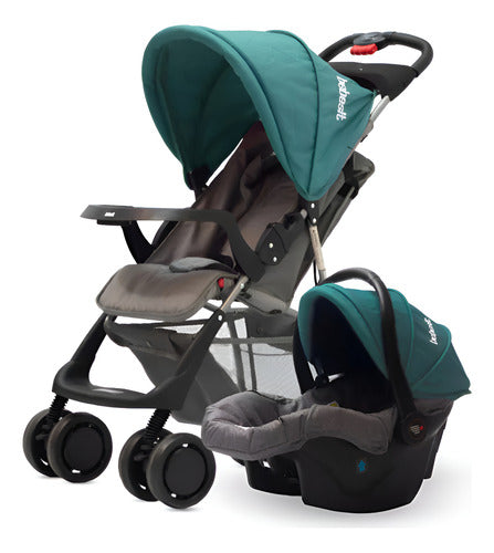 Cochecito Huevito Travel System Eos Bebesit 1337ts-j Verde Verde Oscuro Negro