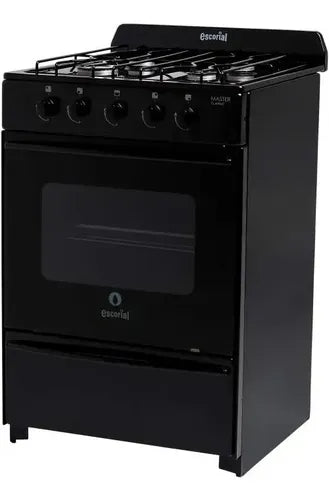 Cocina A Gas Natural Escorial Master Black Valvula Seguridad Negro