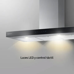 Campana De Cocina Extractor Samsung Acero Inox Filtro Lavable Led 60 Cm Color Gris Kitchen
