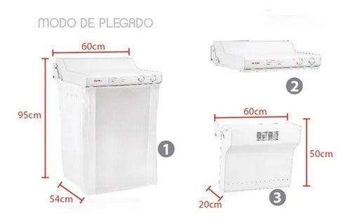 Secarropas Por Calor Axel Ax-3000 Con Sistema Anti-arrugas Blanco