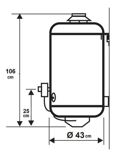 Termotanque A Gas Ecotermo Le80 De Carga Superior 80lts Blanco