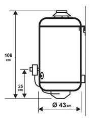 Termotanque A Gas Ecotermo Le80 De Carga Superior 80lts Blanco