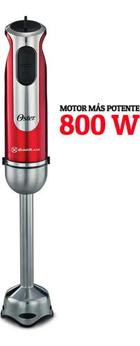 Stick Mixer Oster Fpsthb2801 Con Accesorios Batidora De Inmersion Picadora 800w Color Rojo