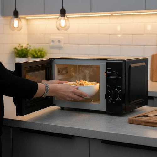 Microondas Rotativo Atma 20lts Matrb20ubn Negro 700w
