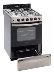 Cocina Whirlpool Wfx57dw Gas Natural Acero Inox 56 Cm Inox