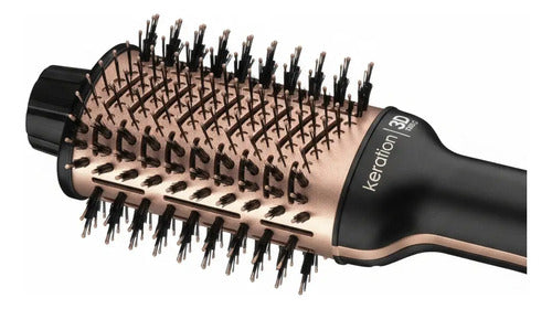 Cepillo Alisador Gama Stylish Keration Brush 3d Cerámica Negro