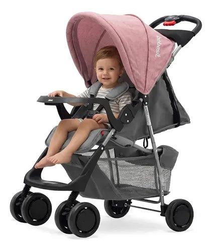Cochecito De Paseo Bebesit Eos 1337o H:15kg Seguridad 3 Puntos Rosa Negro