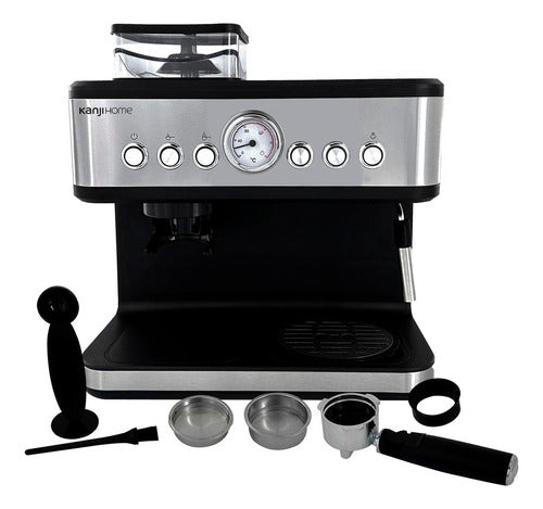 Cafetera Espresso Barista Kanji Kjh- Cfe1000sl 20 Bares Inox Acero