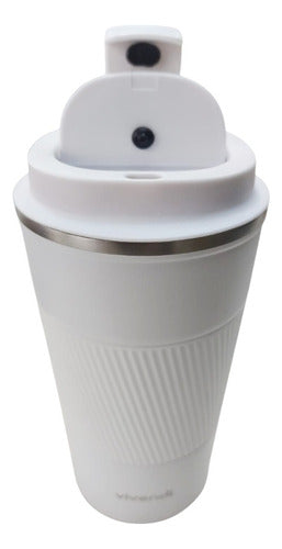 Vaso Termico Acero Inox Con Tapa Frio Calor Vivendi Blanco Lisa