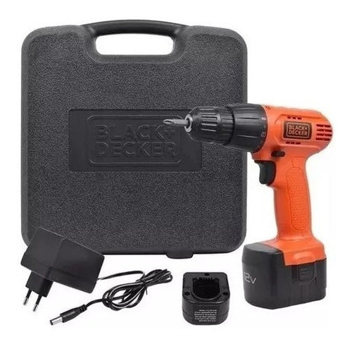 Taladro Inalámbrico 10mm Black+decker Cd121k 12v Con Maletín Naranja