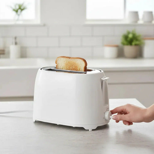 Tostadora Eléctrica Enova 750w 2 Posiciones Blanca Blanco