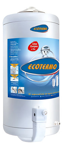 Termotanque A Gas Ecotermo Le80 De Carga Superior 80lts Blanco