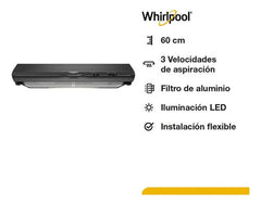 Purificador Whirlpool Wat61ae 60 Cm Negro Negro