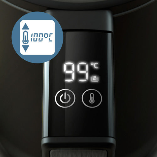 Pava Eléctrica Philips Hd9396 De 1.7lts 2200w Con 6 Ajustes Negro