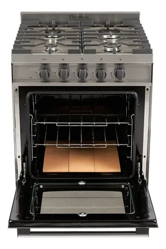 Cocina Comercial Florencia 5818 De 4 Hornallas 56cm Inox