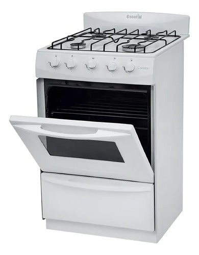 Cocina A Gas Escorial Candor S2 Color Blanco Gas Natural Blanco