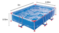 Pileta De Lona Estructural Sol De Verano S300 4600 Litros 3x2.2 M Rectangular Azul Olas