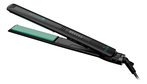 Planchita De Pelo Gama Elegance Essentian Oils Matcha Led Con Regulador Negro