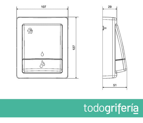 Tapa Tecla Fv Doble Descarga Dual Valvula Inodoro 0368.04 Cr
