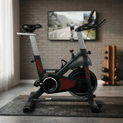 Bicicleta De Spinning Semi-profesional Randers 895sp H:150kg Negro