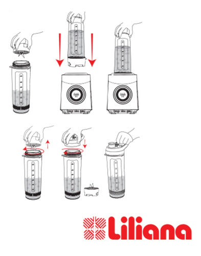 Licuadora Liliana Digimix Al700 3 En 1 Display Led 1800w Cs Gris/negro