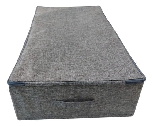 Organizador Con Tapa Guarda Ropa Almacenamiento Vivendi Gris