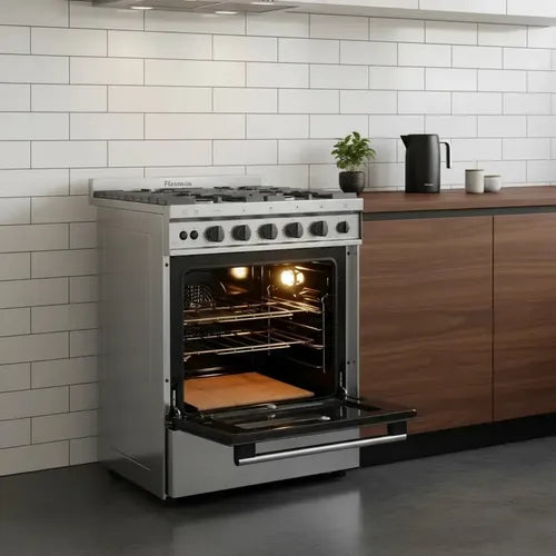 Cocina Comercial Florencia 5838 De 4 Hornallas 56cm Inox