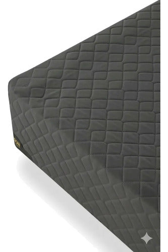 Base Sommier De 1 Plaza 1/2 Cannon De 190x90x21 Cm Gris Oscuro
