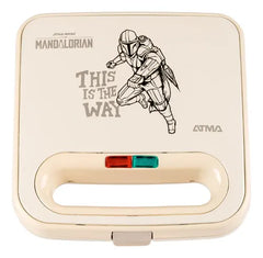 Sandwichera Para 2 Antiadherente Atma Disney Mandalorian Blanco