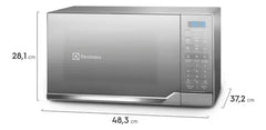 Microondas Electrolux Emdm25g5gsyg 25l Con Grill Y Función Descongelar Color Plata