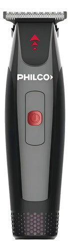 Máquina Corta Pelo Y Barba Philco Trimmer Profesional Inalámbrica Cuchilla T Cb7025pp Color Negro