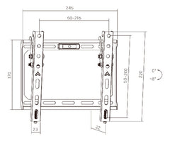 Soporte Fijo Con Inclinacion Tv Led Onebox Fi24 De 13 A 43p Negro